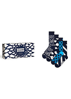 Pack of 4 Moody Blues Socks Gift Set by Happy Socks