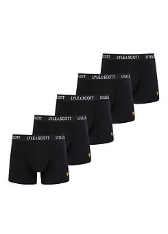 Pack of 5 Black Miller Underwear by Lyle & Scott