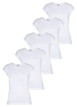 Pack of 5 Cap Sleeve T-Shirts by FlashLights