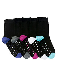 Pack of 5 Pairs of Socks by bonprix