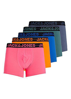 Pack of 5 Solid Boxer Shorts by Jack & Jones