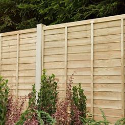 Pack of 5 Treated Suplerap Fence Panel - 6ft by Forest