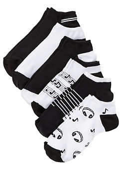 Pack of 6 Pairs Of Trainer Socks by bonprix
