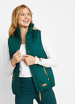 Padded High Collar Quilted Gilet by bonprix