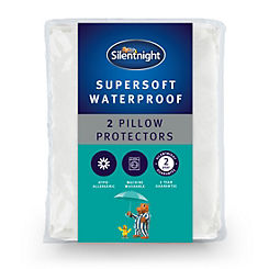 Pair of Supersoft Waterproof Pillow Protectors by Silentnight