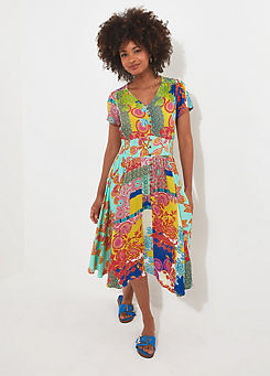 Palm Printed Safari Dress by Joe Browns