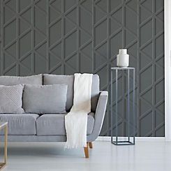Panel Trellis Grey Wallpaper by Fresco