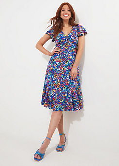 Pansy Floral Ruffle Dress by Joe Browns