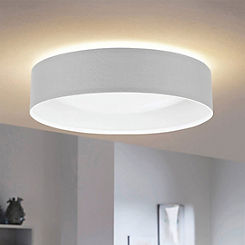Pasteri 1 Light Grey Fabric LED Ceiling Light by EGLO