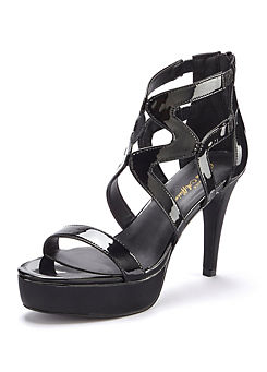 Patent Style Strappy High Heel Sandals by LASCANA