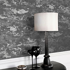 Patina Charcoal/Silver Wallpaper by Arthouse