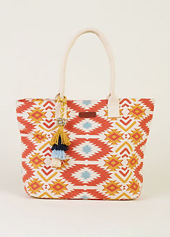 Pattern Mix Beach Bag by Brakeburn