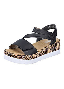 Patterned Wedge Sandals by Rieker