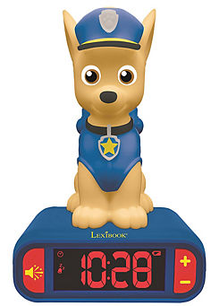 Paw Patrol Chase Alarm Clock with Night Light 3D Design by PAW Patrol