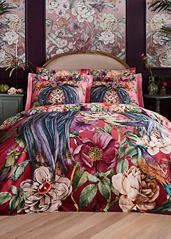 Peacock Plumage 100% Cotton Sateen 200 Thread Count Duvet Cover Set by Joe Browns