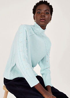 Pearl Cable Knit Jumper by Monsoon