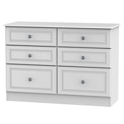 Pembroke Ready Assembled 6 Drawer Wide Chest of Drawers