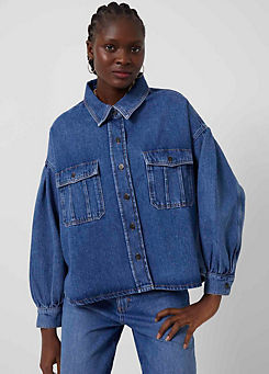 Penelope Puff Sleeve Denim Shirt by French Connection