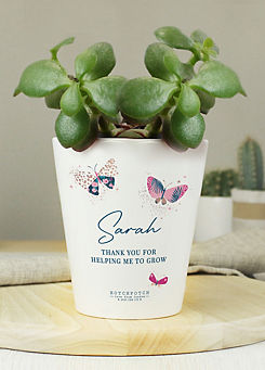 Personalised Butterfly Plant Pot by Personalised Memento