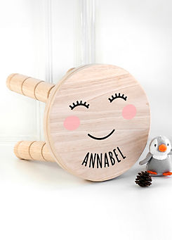 Personalised Cute Face Kids Stool by Treat Republic