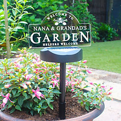 Personalised Garden Sign Outdoor Solar Light