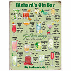 Personalised Gin Bar Sign by The Original Metal Sign Company