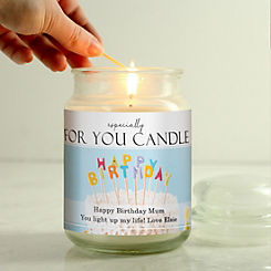 Personalised Happy Birthday Candle Jar