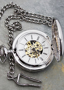 Personalised Heritage Dual-Side Pocket Watch by Treat Republic