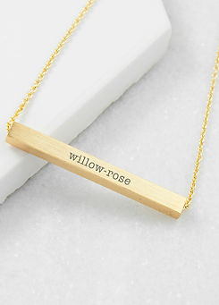 Personalised Horizontal Bar Necklace by Treat Republic