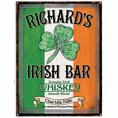 Personalised Irish Bar Sign by The Original Metal Sign Company