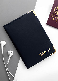 Personalised Luxury Leather Passport Cover by Treat Republic