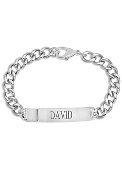 Personalised Mens Stainless Steel ID Bracelet by Precious Sentiments