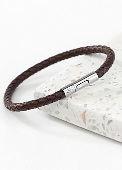 Personalised Men’s Infinity Capsule Leather Bracelet by Treat Republic