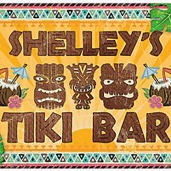 Personalised Tiki Bar- Metal Sign for the Home by The Original Metal Sign Company