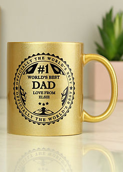 Personalised World’s Best Gold Mug by Personalised Momento