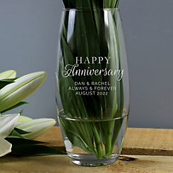 Personalised ’Happy Anniversary’ Bullet Vase