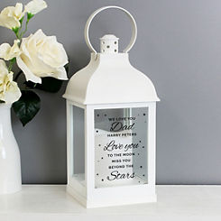 Personalised ’Miss You Beyond the Stars’ White Lantern