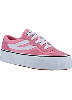 Pink 3041 Revolley Colourblock Platform Trainers by Superga
