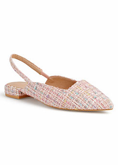 Pink Boucle Slingback Ballerina by Freemans