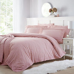 Pink Broderie Anglaise Bedlinen by Portfolio Home