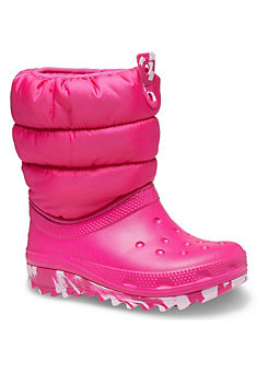 Pink Classic Neo Puff Boots by Crocs