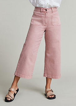 Pink Cropped Pocket Detail Jeans by Freemans