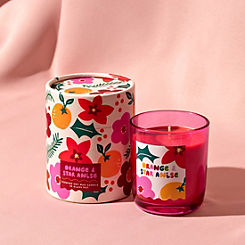 Pink Glass Candle by Raspberry Blossom