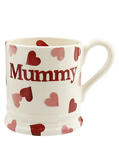 Pink Hearts Mummy Half Pint Mug by Emma Bridgewater