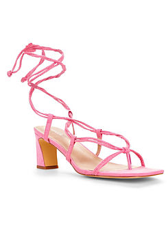 Pink Rose Lace-Up Sandals by Kaleidoscope
