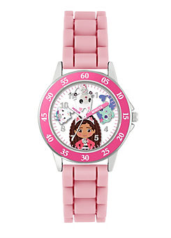 Pink Silicone Time Teacher Strap Watch by Gabby’s Dollhouse