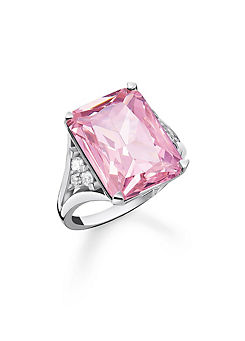 Pink Stone Silver Ring by THOMAS SABO