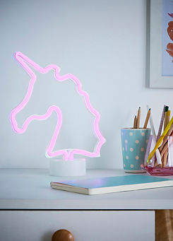 Pink Unicorn LED Neon Light by Glow