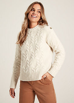 Pippa Cable Knit Jumper by Joules