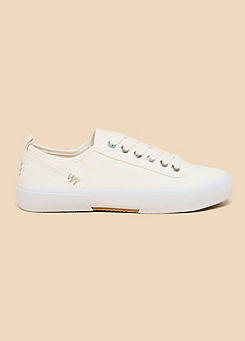 Pippa Canvas Lace Up Trainers by White Stuff